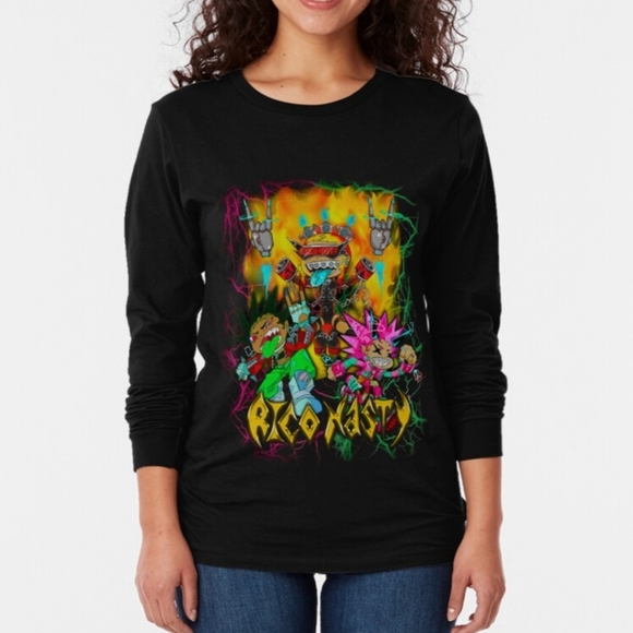Rico Nasty Unisex Long Sleeve Round Neck Graphic Tee, Size Large - Picture 7 of 7